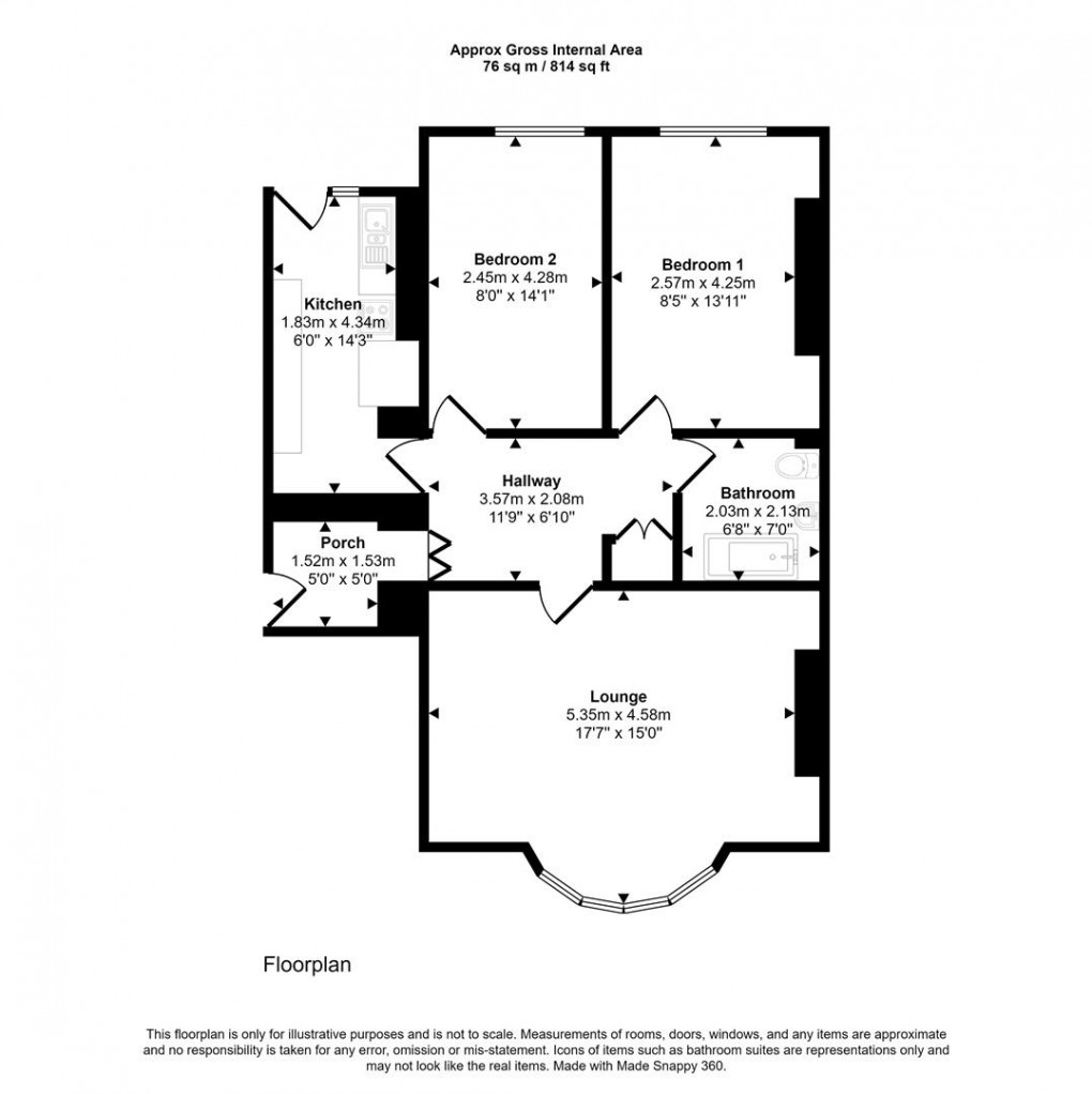 Floorplan for BPC02353, Ashgrove Road, Bristol