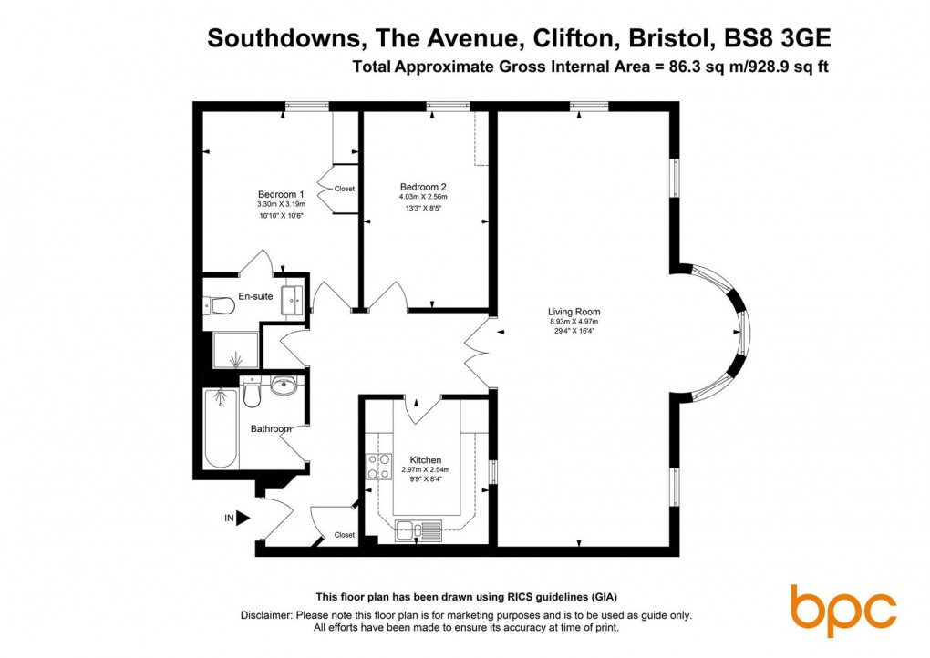 Floorplan for BPC01930 The Avenue, Clifton, BS8