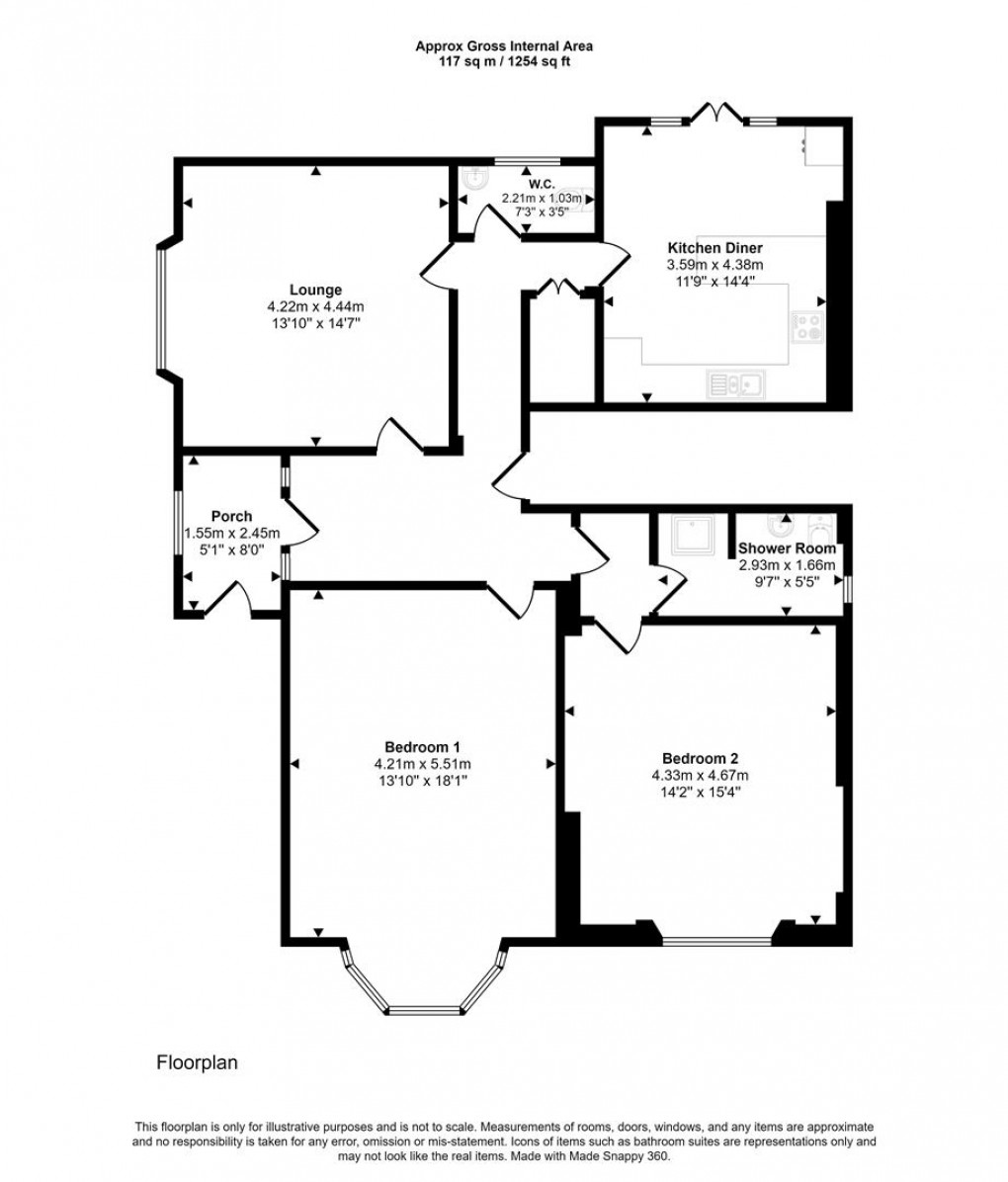 Floorplan for BPC02400, Elton Road, Clifton BS8