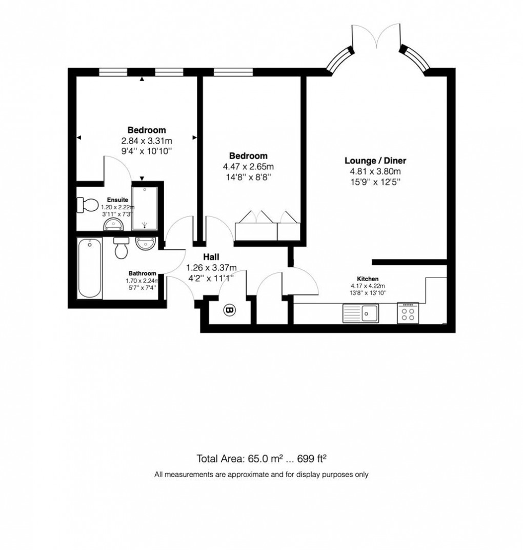 Floorplan for Rozel House, Weston-Super-Mare, BS23