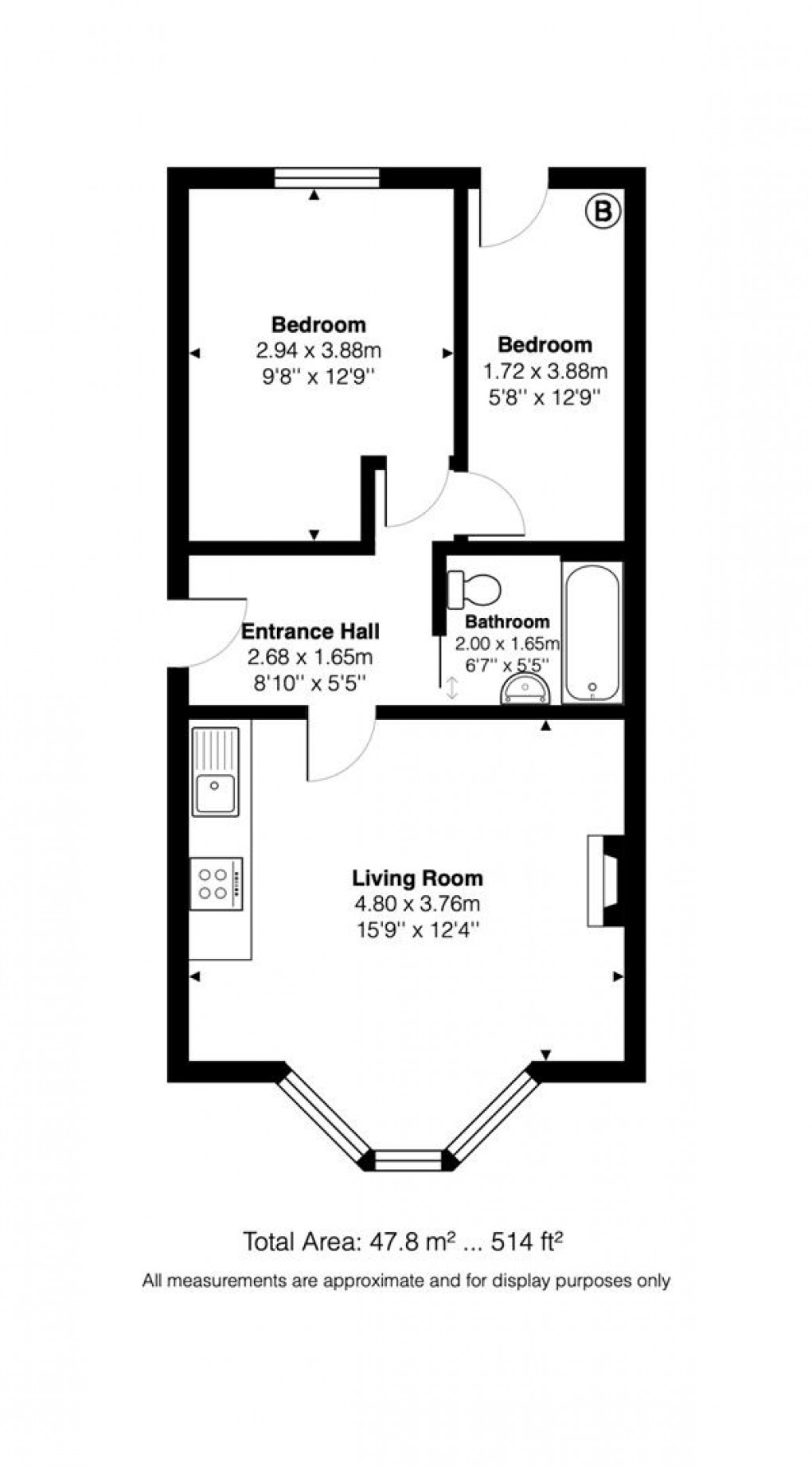 Floorplan for Garden Flat, North Road, St Andrews, Bristol