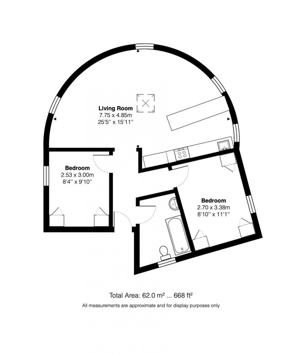 Floorplan for The Round House, Gloucester Rd, BS7