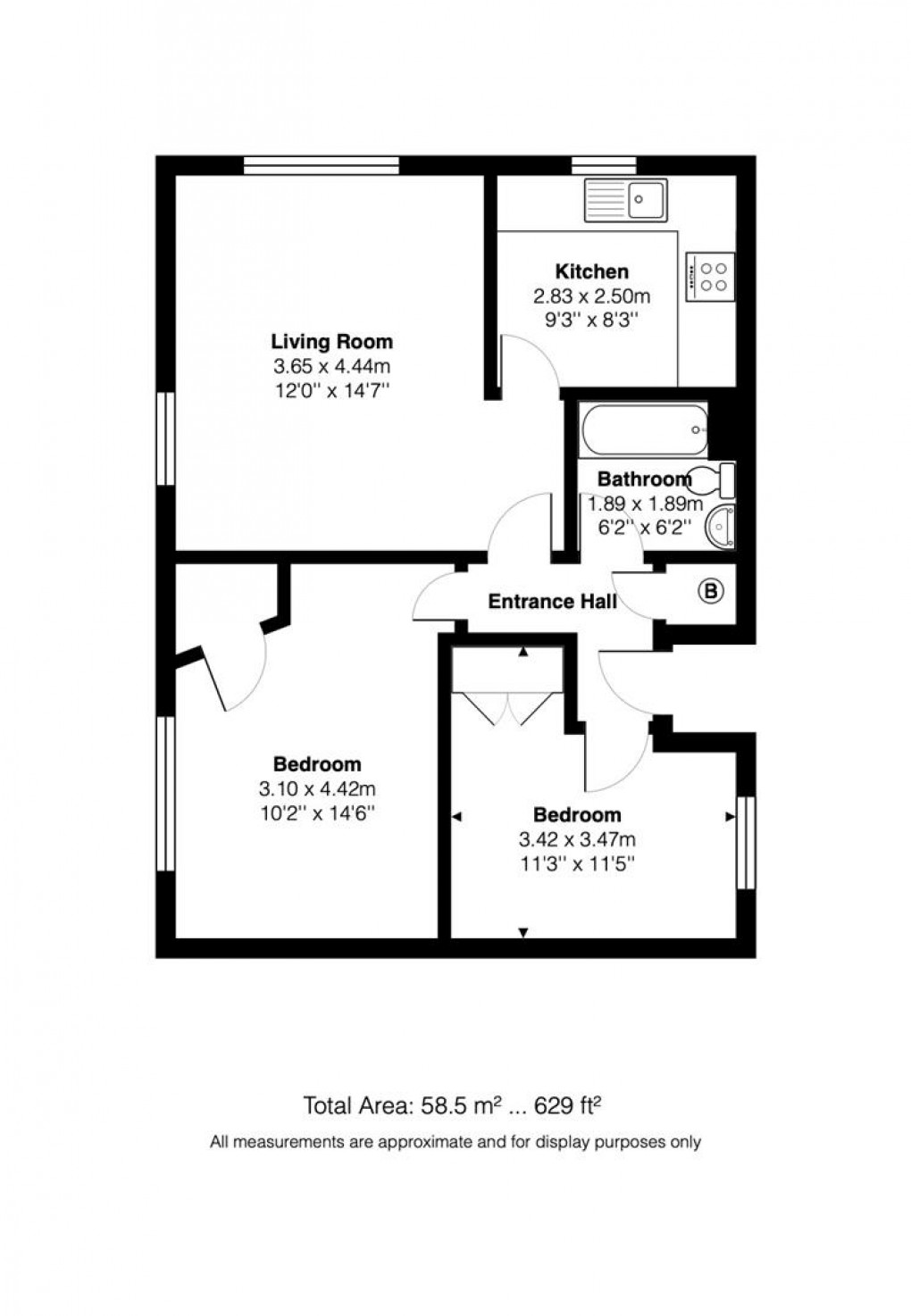 Floorplan for Westbrooke Court, Cumberland Close, BS1