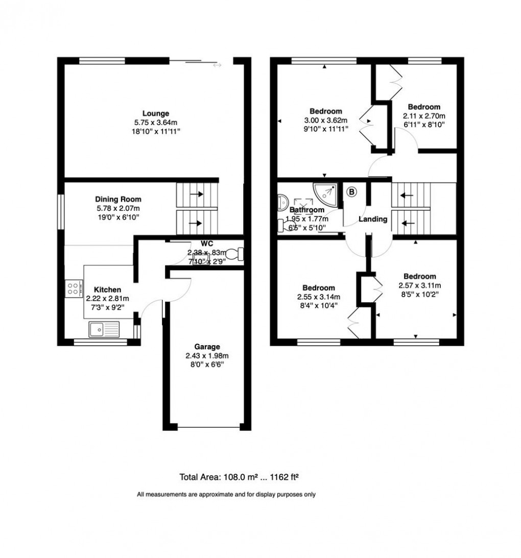Floorplan for Bellevue Close, Bristol