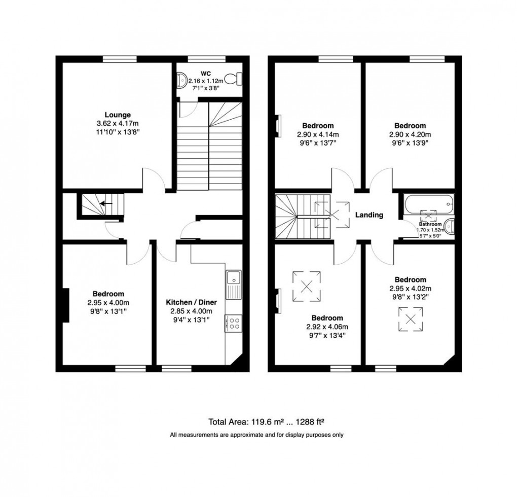 Floorplan for 18678687 57 Queens Road Clifton, Bristol