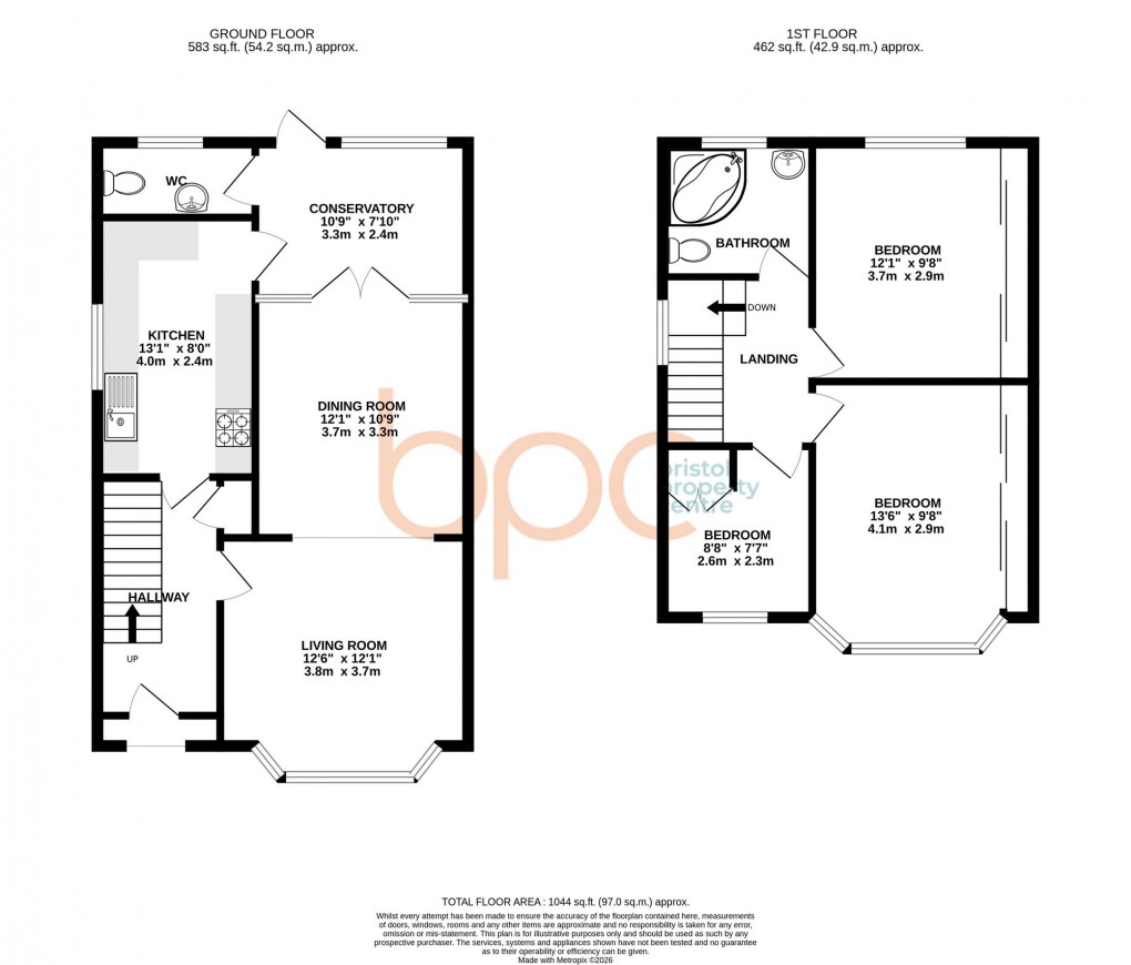 Floorplan for Cadbury Heath Road, Bristol, BS30