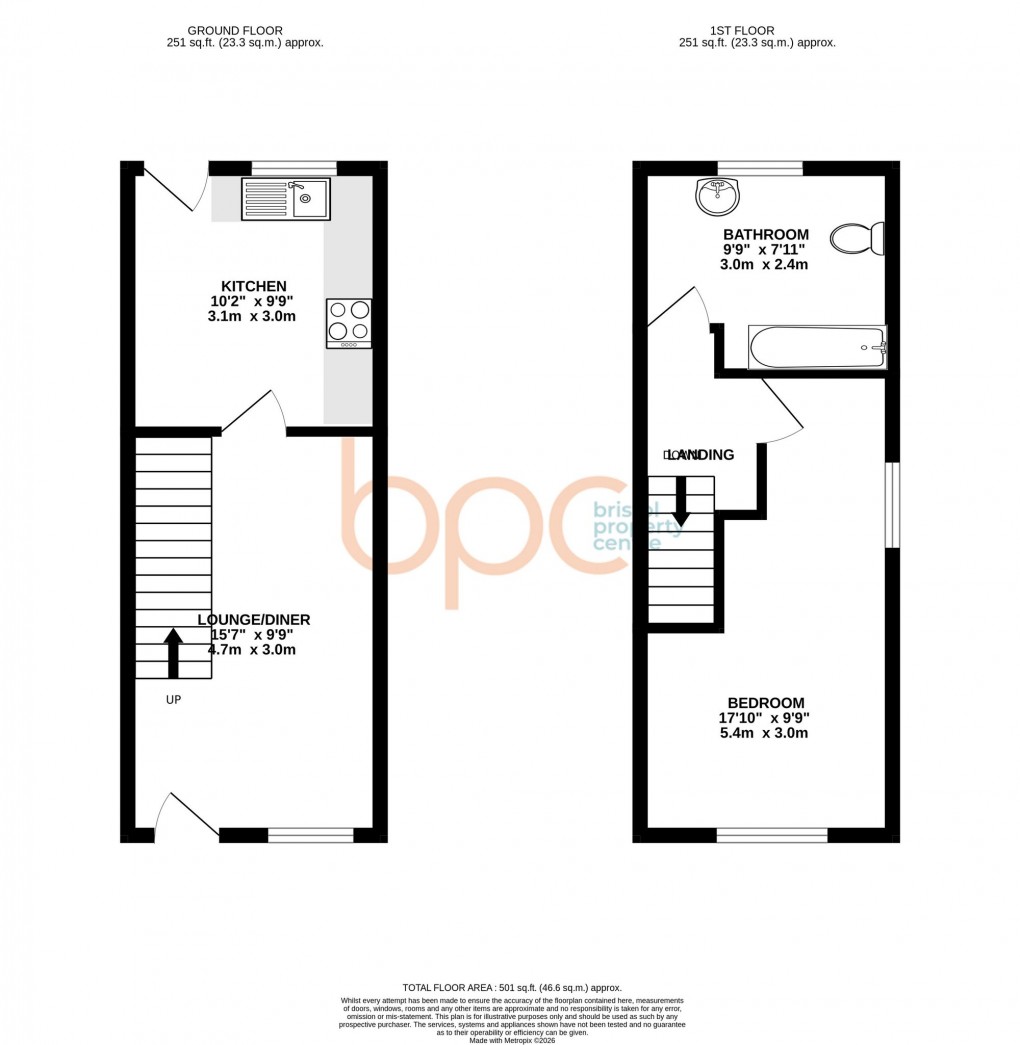 Floorplan for Toronto Road, Bristol, BS7
