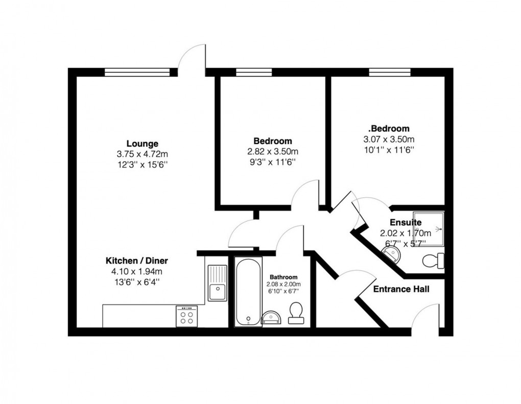 Floorplan for Talavera Close, Bristol, BS2
