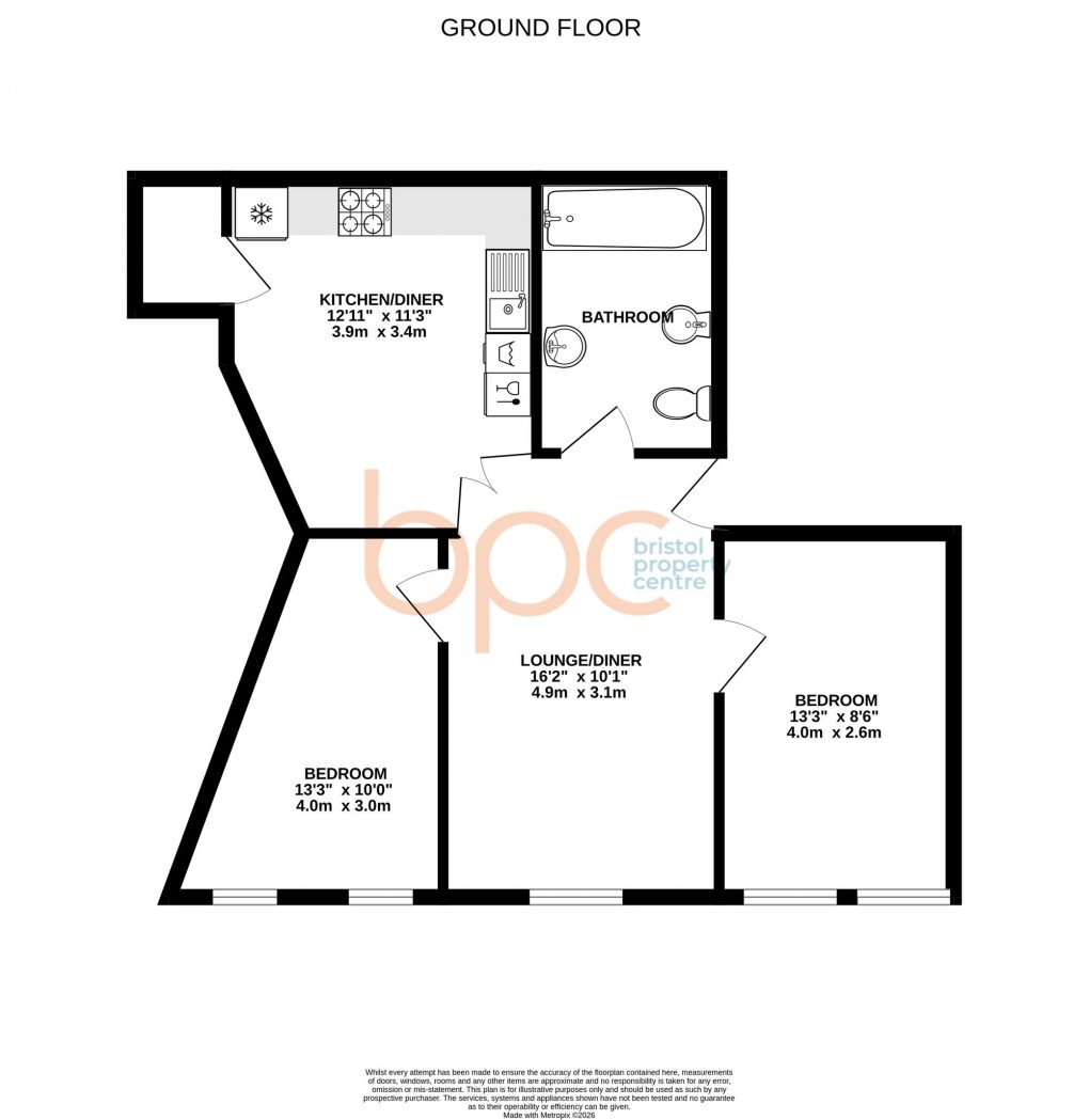 Floorplan for Marsh Street, Bristol, BS1
