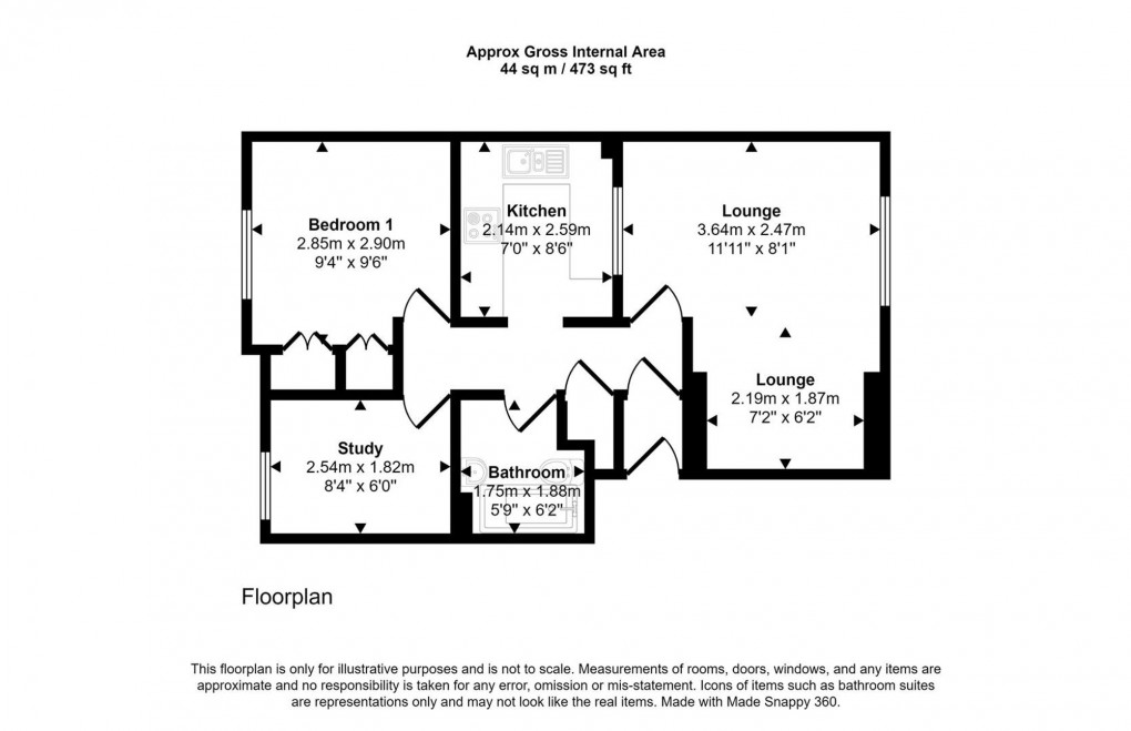 Floorplan for Ellan Hay Road, Bradley Stoke, BS32
