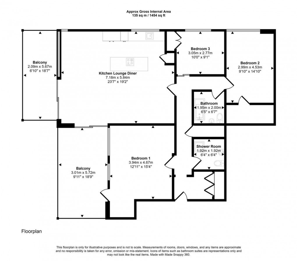 Floorplan for Avon Way, Bristol, BS9